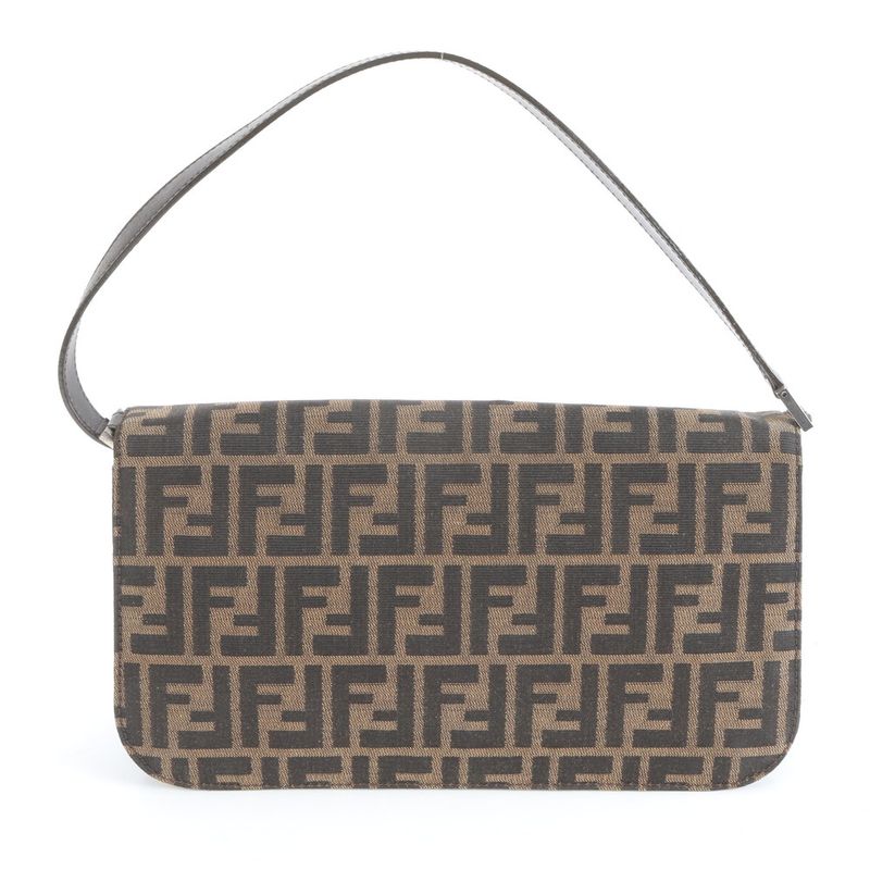 Fendi Zucca Mamma Bucket Leather Shoulder Bag Shoulder Hand Genuine Leather