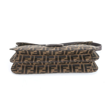 Fendi Zucca Mamma Bucket Leather Shoulder Bag Shoulder Hand Genuine Leather