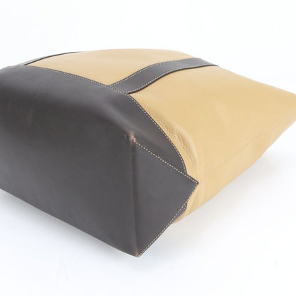 Loewe Anagram Beige Leather Tote Bag Shoulder Business Commuter Genuine Leather