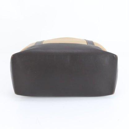 Loewe Anagram Beige Leather Tote Bag Shoulder Business Commuter Genuine Leather