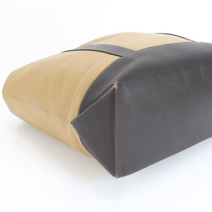 Loewe Anagram Beige Leather Tote Bag Shoulder Business Commuter Genuine Leather