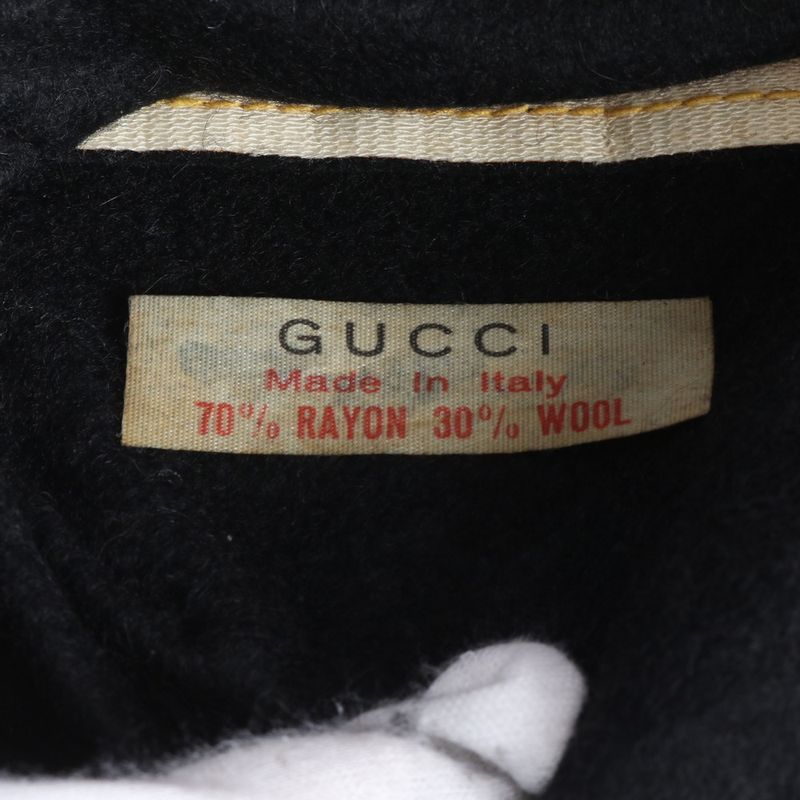 Gucci Wool Leather Tote Bag Shoulder Business Commute Hand A4 Men Women's RRM