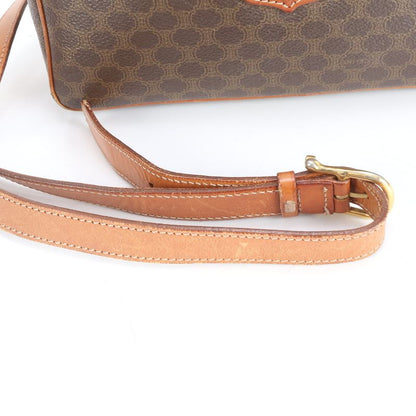 Celine Macadam Leather Shoulder Bag Crossbody Hand Brown Women's RRM Da6-5