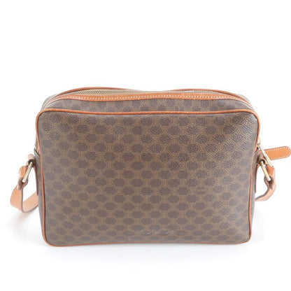 Celine Macadam Leather Shoulder Bag Crossbody Hand Brown Women's RRM Da6-5