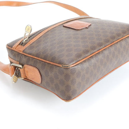 Celine Macadam Leather Shoulder Bag Crossbody Hand Brown Women's RRM Da6-5