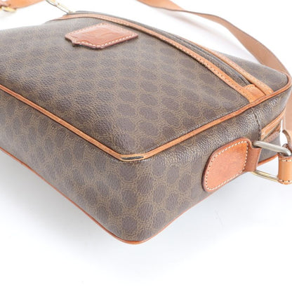 Celine Macadam Leather Shoulder Bag Crossbody Hand Brown Women's RRM Da6-5