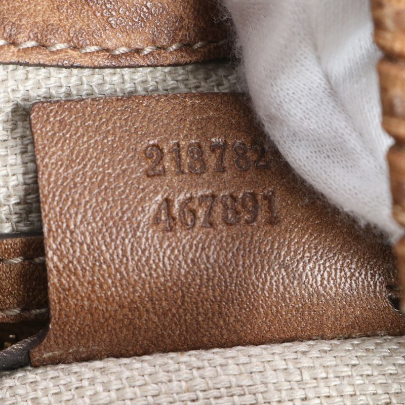 Gucci Charlotte 218782 Leather Tote Bag Shoulder Hand Genuine Leather Brown A4