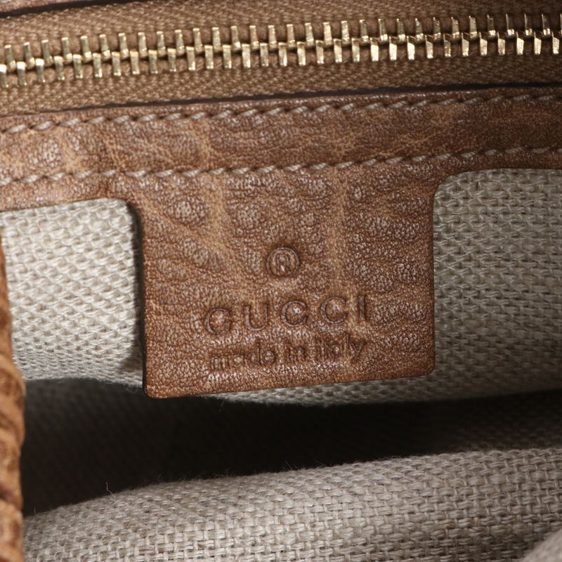 Gucci Charlotte 218782 Leather Tote Bag Shoulder Hand Genuine Leather Brown A4