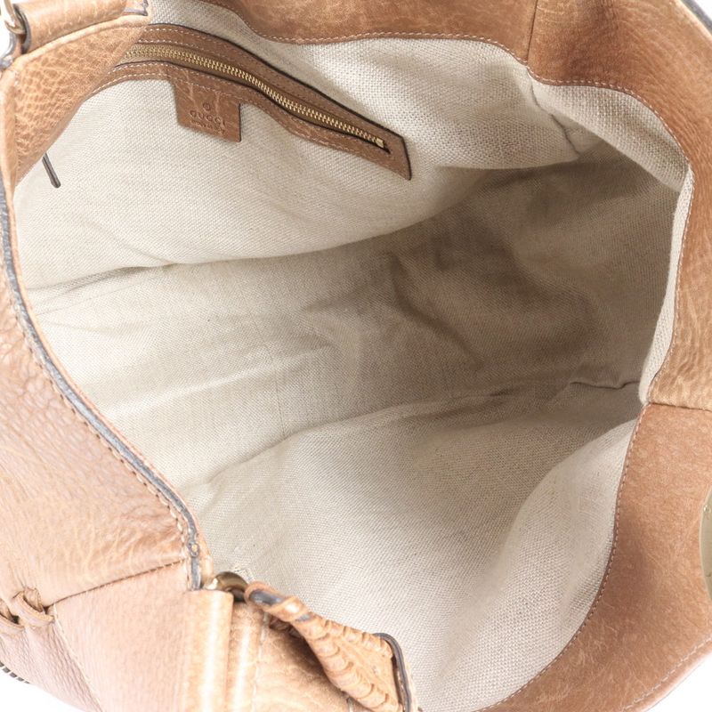 Gucci Charlotte 218782 Leather Tote Bag Shoulder Hand Genuine Leather Brown A4