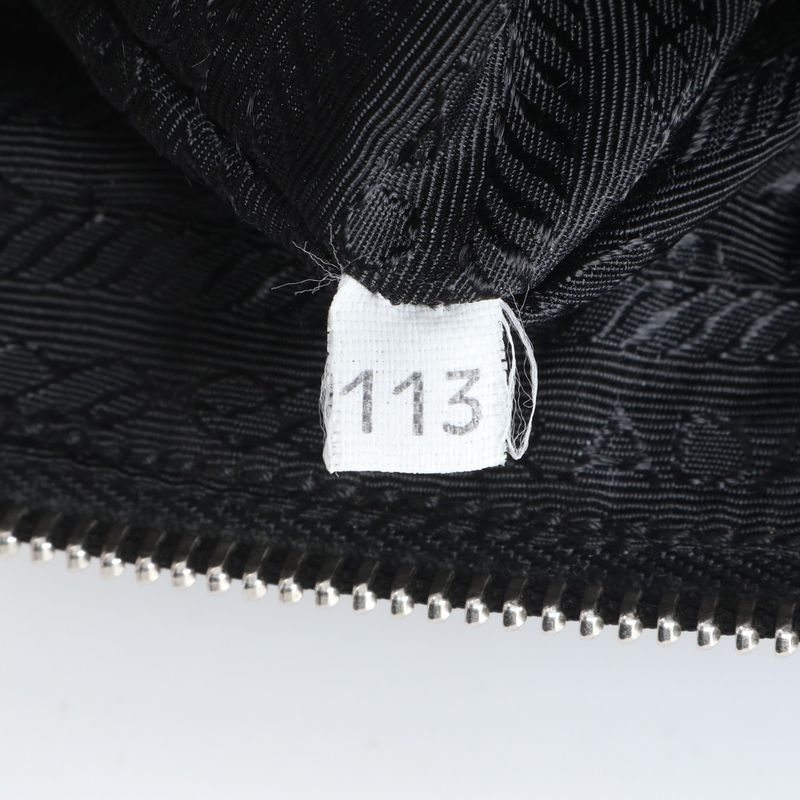 Prada Tessuto Nylon Triangle Logo Leather Handbag Tote Genuine Leather Navy