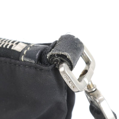 Prada Tessuto Nylon Triangle Logo Leather Shoulder Bag Crossbody Messenger