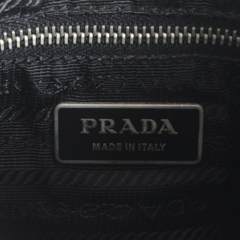 Prada Tessuto Nylon Triangle Logo Leather Shoulder Bag Crossbody Messenger