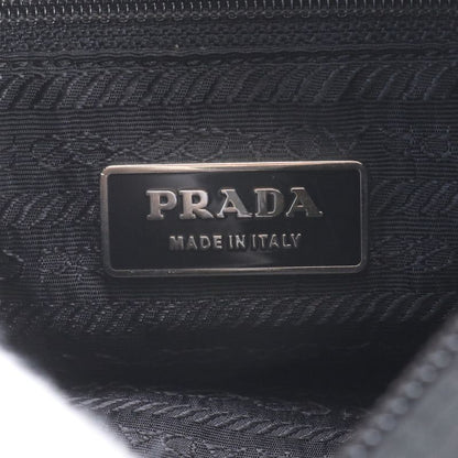 Prada Tessuto Nylon Triangle Logo Leather Shoulder Bag Messenger Black Men