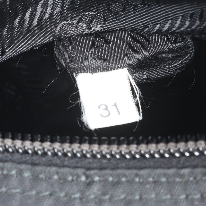 Prada Tessuto Nylon Triangle Logo Leather Shoulder Bag Messenger Black Men