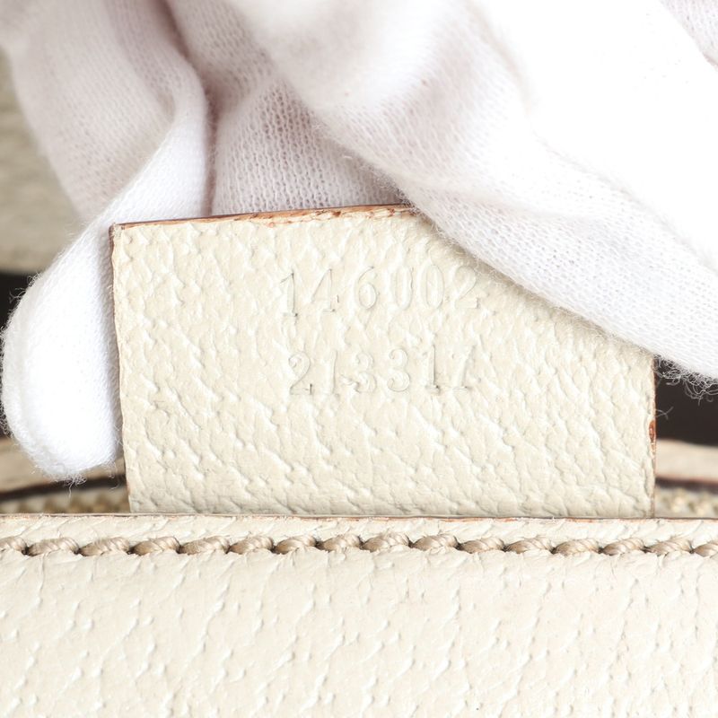 Gucci GG Canvas Sherry Line 146002 Leather Tote Bag Shoulder Hand Women's RRM