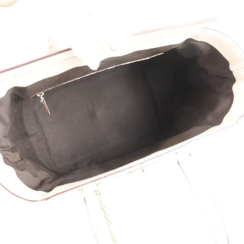 Gucci GG Canvas Sherry Line 146002 Leather Tote Bag Shoulder Hand Women's RRM