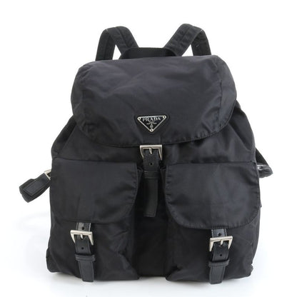Prada Tessuto Nylon Triangle Logo Backpack Sac Shoulder Bag Black Women RRM