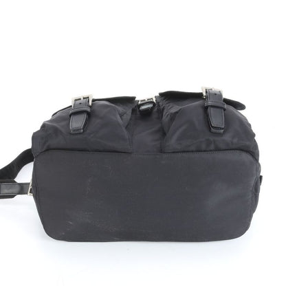 Prada Tessuto Nylon Triangle Logo Backpack Sac Shoulder Bag Black Women RRM