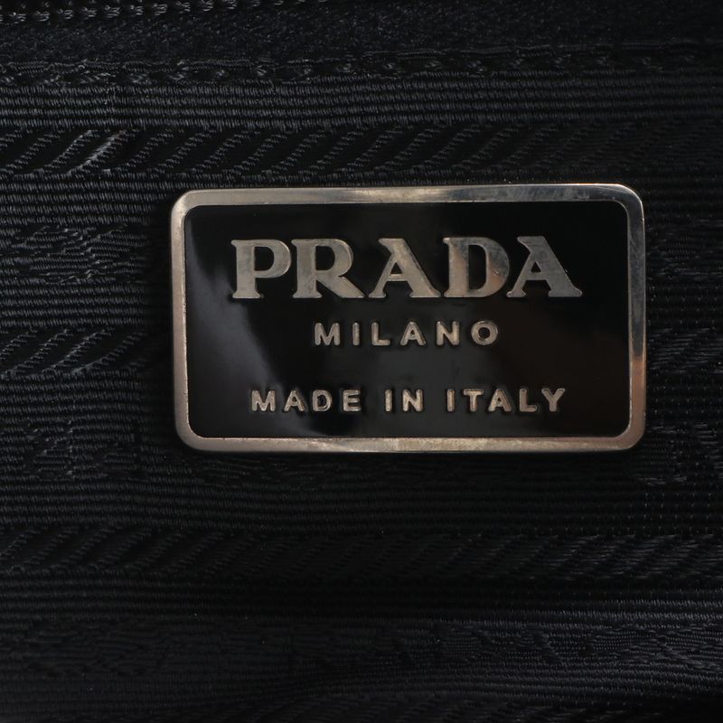 Prada Tessuto Nylon Triangle Logo Backpack Sac Shoulder Bag Black Women RRM