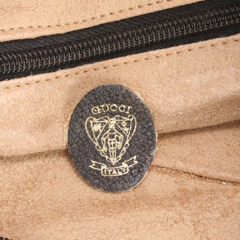 Old Gucci Sherry Line Leather Boston Bag Business Travel Tote Genuine Leather