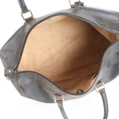 Old Gucci Sherry Line Leather Boston Bag Business Travel Tote Genuine Leather