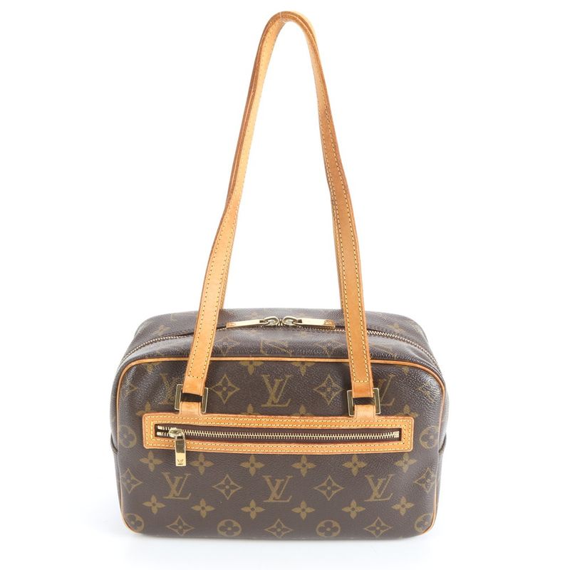 No Solid Louis Vuitton Monogram Cité MM M51182 Leather Shoulder Bag Shoulder