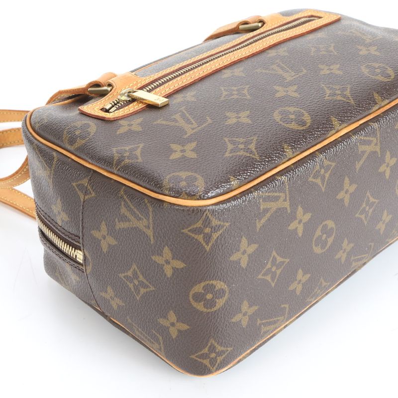 No Solid Louis Vuitton Monogram Cité MM M51182 Leather Shoulder Bag Shoulder