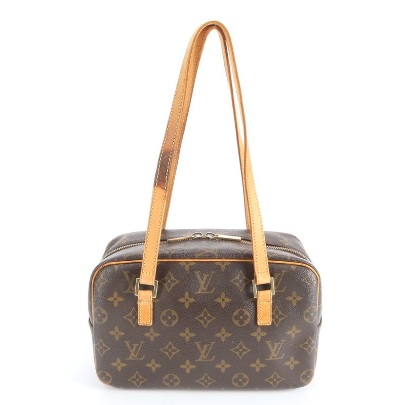 No Solid Louis Vuitton Monogram Cité MM M51182 Leather Shoulder Bag Shoulder