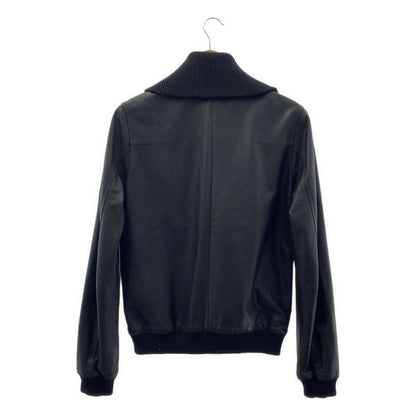 Dior Homme Dior Homme - 2011aw - Lamb Leather Ribbed High Neck Riders Jacket -