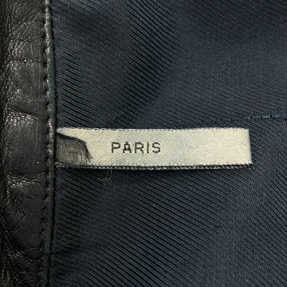 Dior Homme Dior Homme - 2011aw - Lamb Leather Ribbed High Neck Riders Jacket -