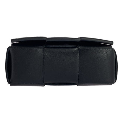 Bottega Veneta Cassette Leather Neck Strap Airpods Case - Black