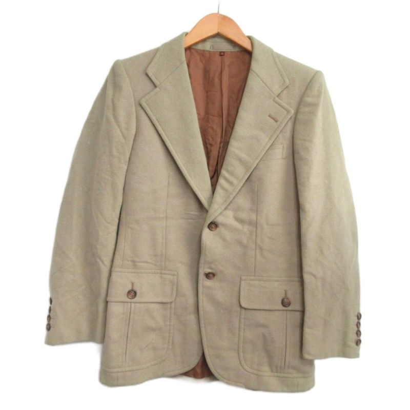 Yves Saint Laurent YVES Saint Laurent Vintage Wool Tailored Jacket Bleather 2B