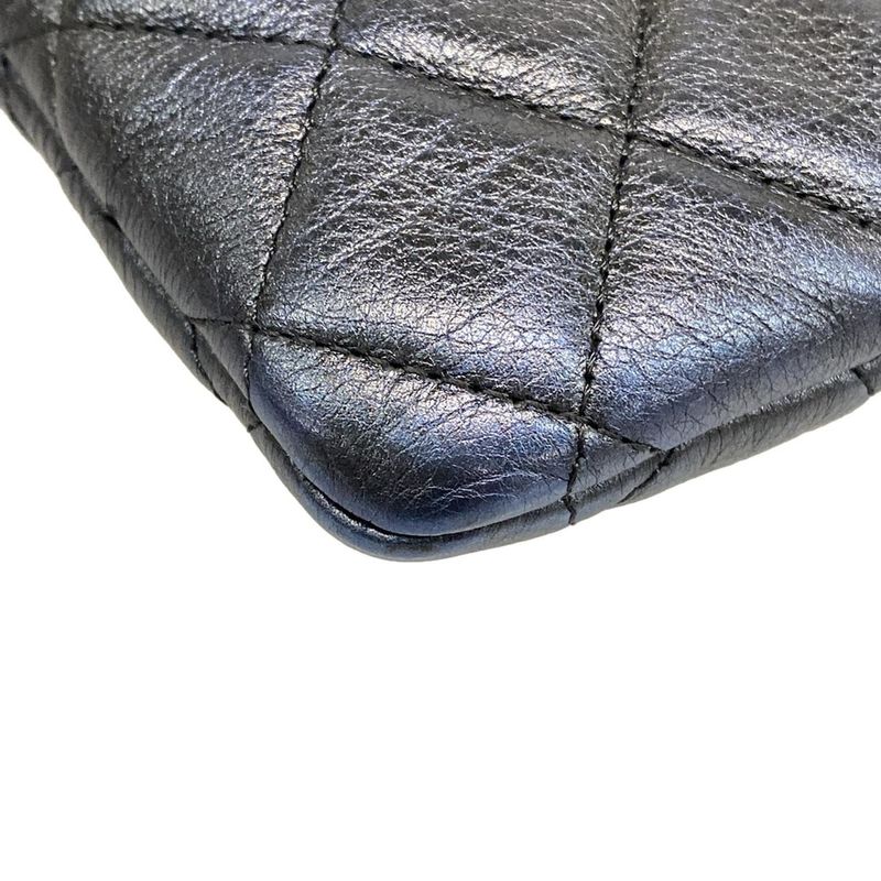 Chanel Boy Chanel Navy Silver Hardware Leather As Well As Chanel Clutch Bag