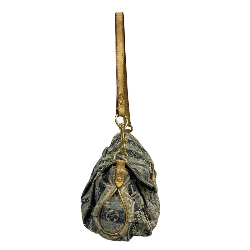 Louis Vuitton Shoulder Bag Monogram Denim Mini Pleated Rayet M95333 Cruise Blue