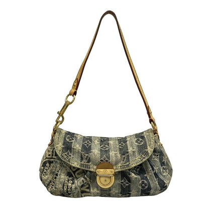 Louis Vuitton Shoulder Bag Monogram Denim Mini Pleated Rayet M95333 Cruise Blue