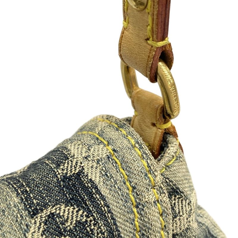 Louis Vuitton Shoulder Bag Monogram Denim Mini Pleated Rayet M95333 Cruise Blue