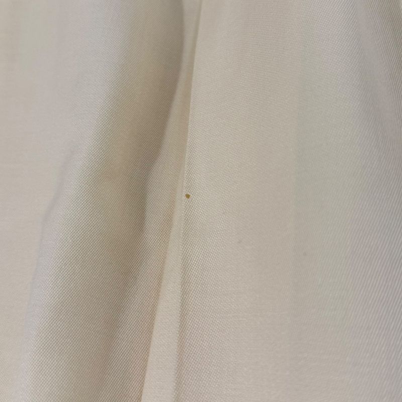 Chanel Vintage Coco Mark Button Silk Lining Knee Length Tight Skirt 38 Natural