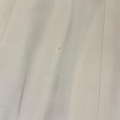 Chanel Vintage Coco Mark Button Silk Lining Knee Length Tight Skirt 38 Natural