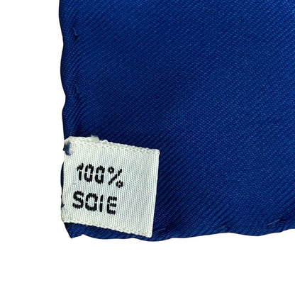 Hermes Vintage H Pattern Carré 45 Petit Carré Silk Scarf Navy Women's Used Used