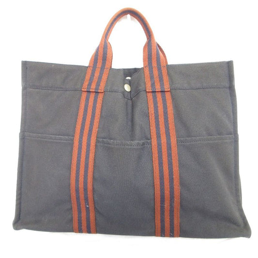 Hermes Fourre Tout MM Tote Bag Navy Women's Used