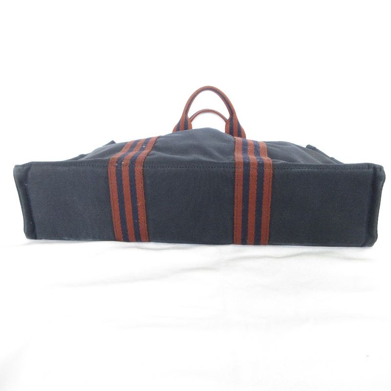 Hermes Fourre Tout MM Tote Bag Navy Women's Used