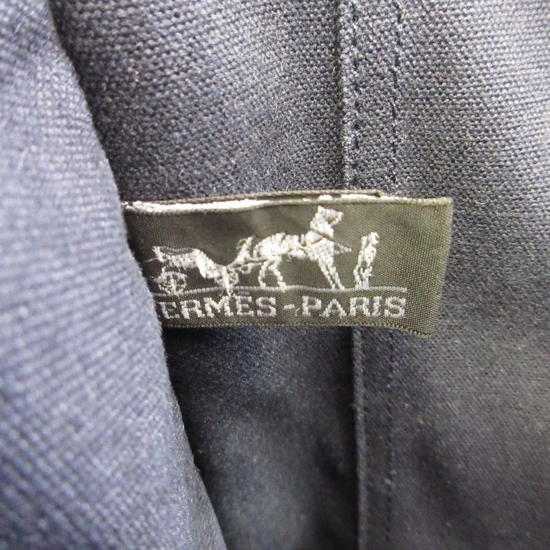 Hermes Fourre Tout MM Tote Bag Navy Women's Used