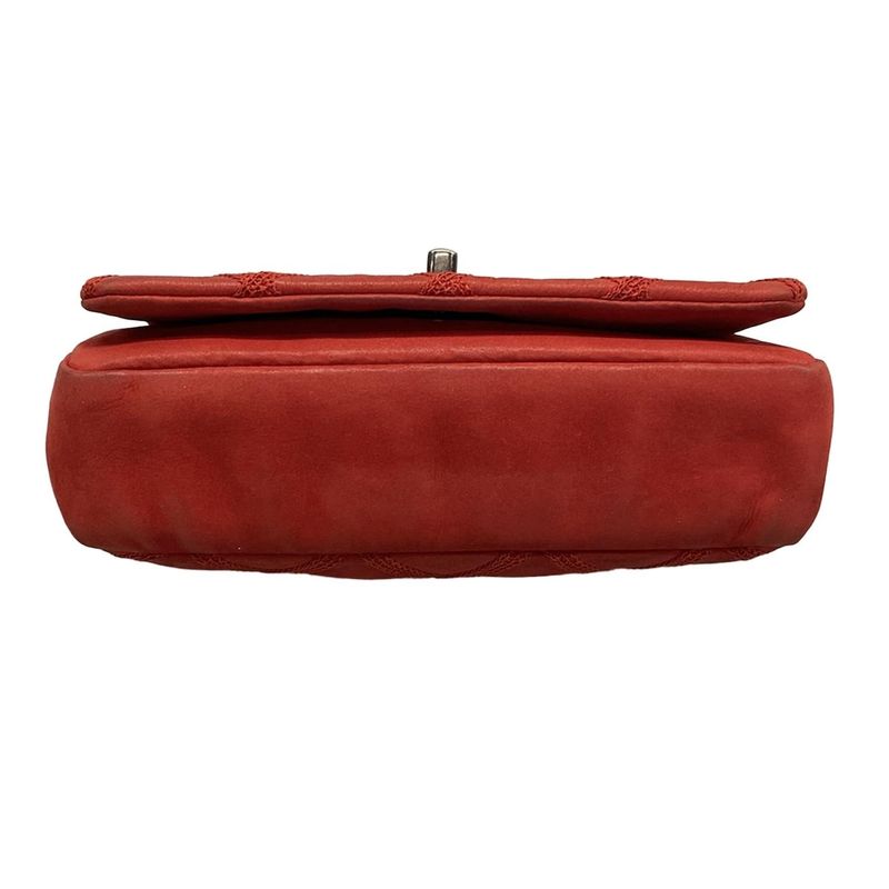 Chanel Shoulder Bag Mini Matelasse Red Chain Shoulder/vintage Silver Hardware