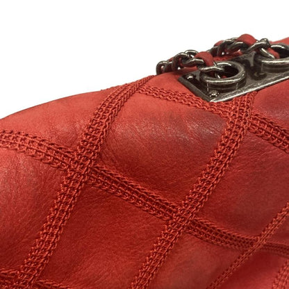 Chanel Shoulder Bag Mini Matelasse Red Chain Shoulder/vintage Silver Hardware