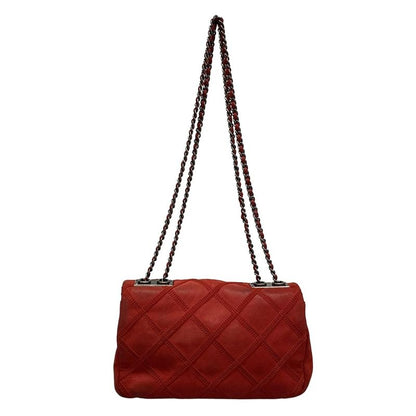 Chanel Shoulder Bag Mini Matelasse Red Chain Shoulder/vintage Silver Hardware