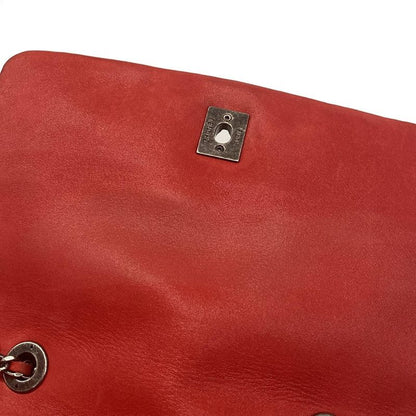 Chanel Shoulder Bag Mini Matelasse Red Chain Shoulder/vintage Silver Hardware