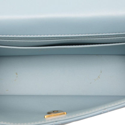 Chanel Matelasse Coco Mark Top Handle Handbag Chain Shoulder Bag Light Blue