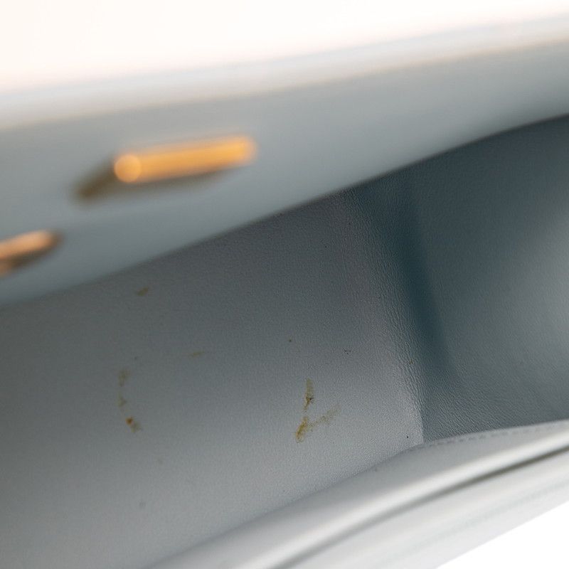 Chanel Matelasse Coco Mark Top Handle Handbag Chain Shoulder Bag Light Blue