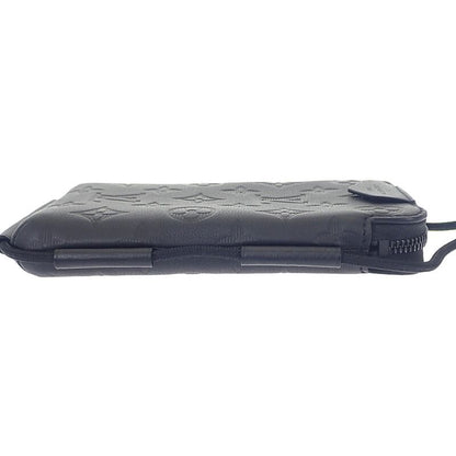 Louis Vuitton Lace-up Pouch M12601 Shoulder Bag Monogram Shadow Black Men Women