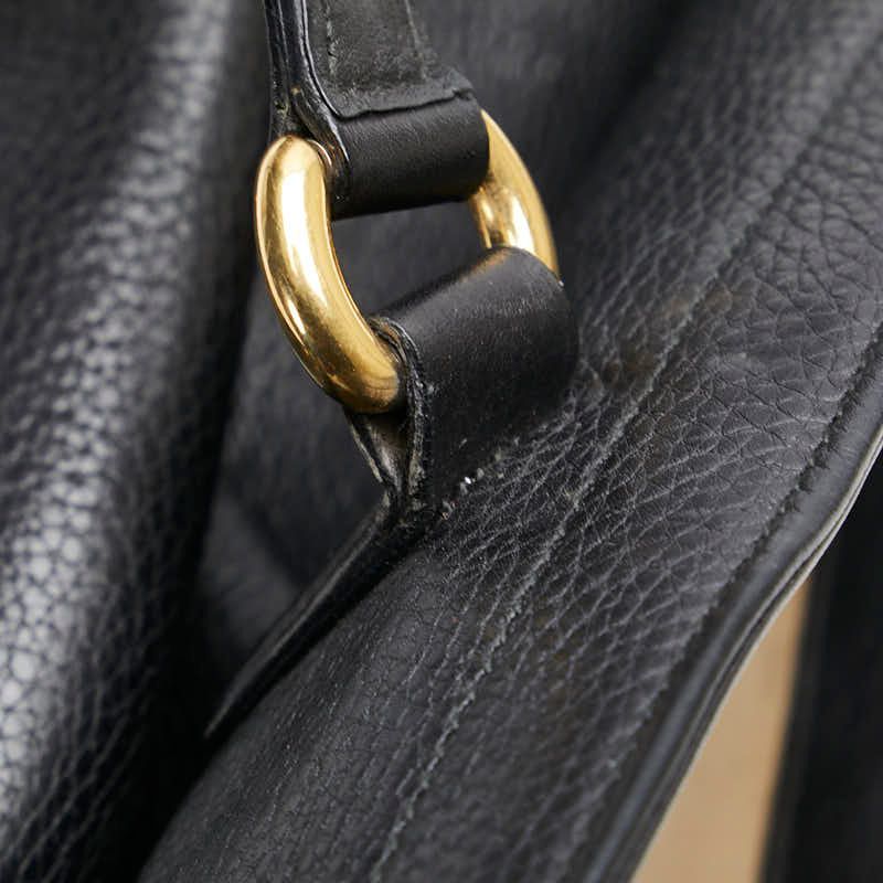 Gucci Double G Handbag Boston Bag 251813 Black Leather Women Gucci